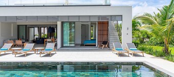Ahura 3-br, pool, on the golf course of Anahita Resort & Spa