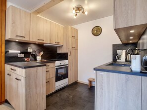 Fridge, microwave, dishwasher