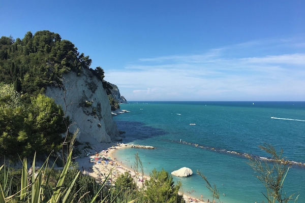 Beach nearby, sun-loungers