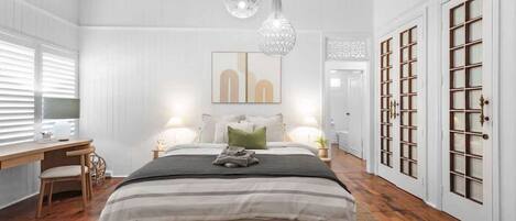 1 Schlafzimmer, Schreibtisch, Bügeleisen/Bügelbrett, Reisekinderbett