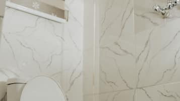 Towels, soap, toilet paper