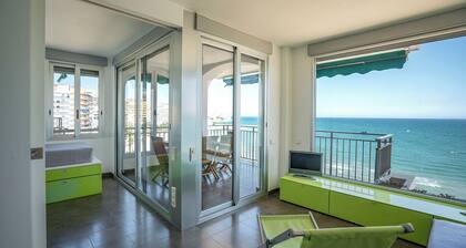 APARTMENT DESIGN 1 LINE BEACH WITH SWIMMING POOL, TENNIS COURT AND GARAGE.