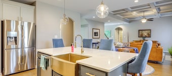 Patio w/ Fireplace: Spacious Sharpsburg Home!