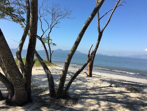 A beach with trees and a clear view of the sea. - Reserva do Sahy, Condado (Mangaratiba)