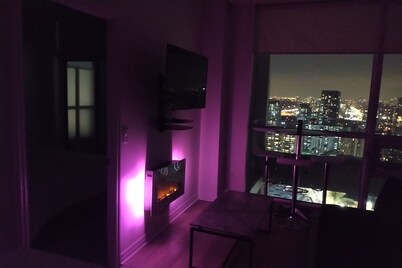 Penthouse with swimming pool, saunas, fitness room, BBQ area and indoor carwash.