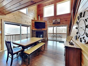 Dining - A Modern-Mountain Escape with Fire Pit, Game Room, 3 Primary King Suites + More (Sevierville)