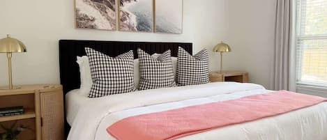 4 bedrooms, iron/ironing board, travel cot, WiFi