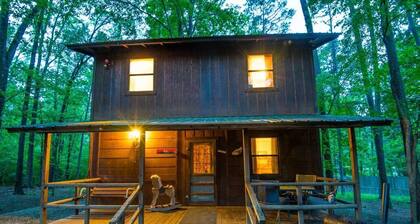 Beau Cabin is a two-story cabin with an open kitchen/living area downstairs and a shared bedroom that sleeps up to four people on the second floor.<br>Pet Friendly, additional $15 per night per pet charge.