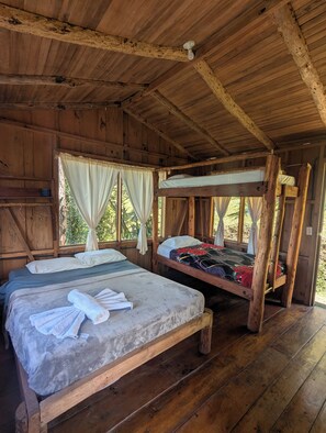 Cabaña familiar | Wifi gratis y ropa de cama