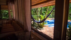 Cottage, privébadkamer, uitzicht op meer | Exterieur