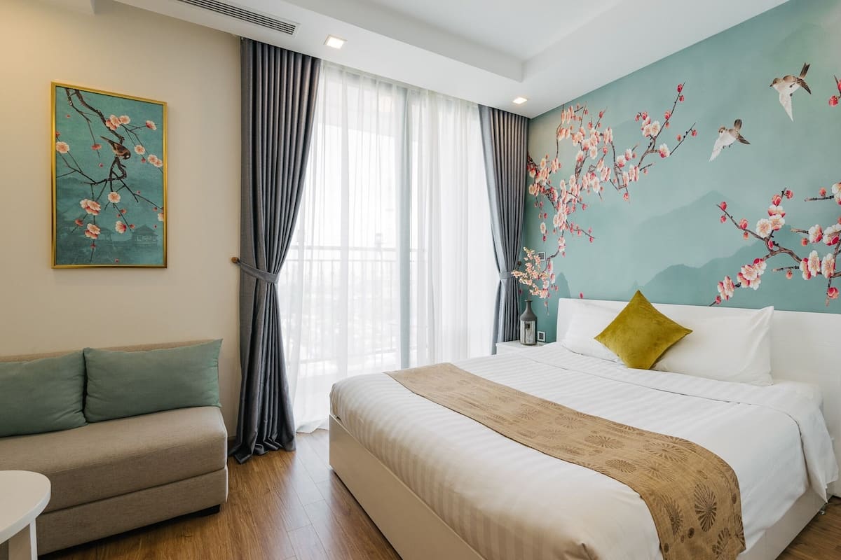 Apartemen (Studio) | Meja kerja, tirai kedap cahaya, setrika/meja setrika, dan Wi-Fi gratis