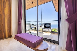Vila, 3 quartos, piscina particular, vista para o oceano | Sacada