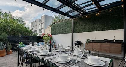 Private Rooftop, AC & Gym in the Heart of La Roma