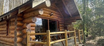Log Cabin with Lake View – Nature Escape, Terrace, Canoe, and Activities