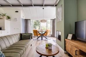 TV, fireplace, stereo