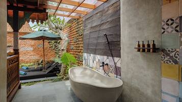 Villa, 1 Schlafzimmer, Poolblick | Badezimmer | BademÀntel, Hausschuhe