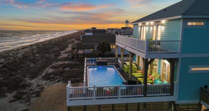 New Construction-Beachfront-Private Pool, heat option-Hot Tub-Elevator-6BR 5.5BA