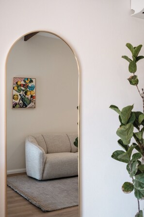 One Bedroom Apartment | Living area | 40-inch Smart TV with digital channels, streaming services