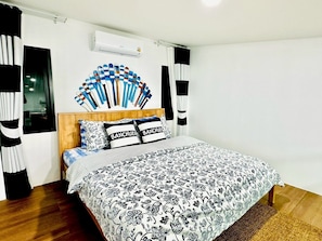 Dobbeltrom – basic, 1 kingsize-seng, aircondition | Wi-fi (inkludert) og sengetøy