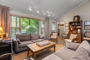 TV connectée, cheminée, lecteur de DVD