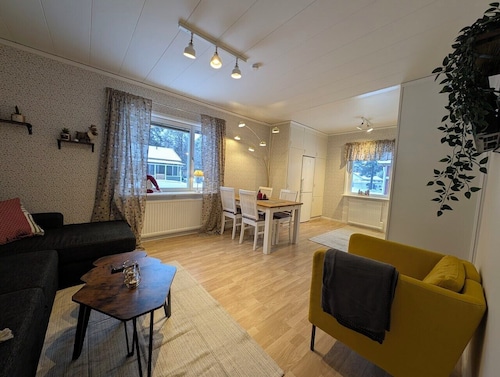 Nice renovated cottage only 120 meters from the Vindel River in Lapland.
