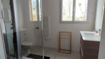 Shower, hair dryer