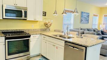 Microwave, oven, stovetop, dishwasher