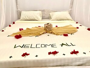 Blackout curtains, iron/ironing board