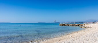 Holiday house with large terrace near sea