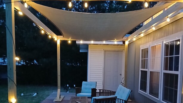 Terrace/patio - Tiny home near Brady Mt./ Lake Ouachita (Royal)