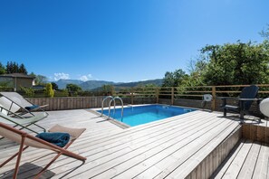 Piscine extérieure, piscine chauffée