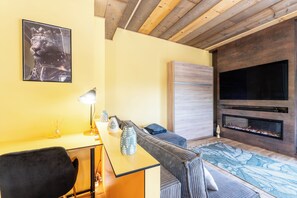 TV, fireplace, stereo