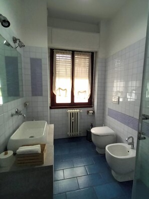Shower, hair dryer, bidet, towels - Cozy and terraced apartment in the center of Rome (Roma)