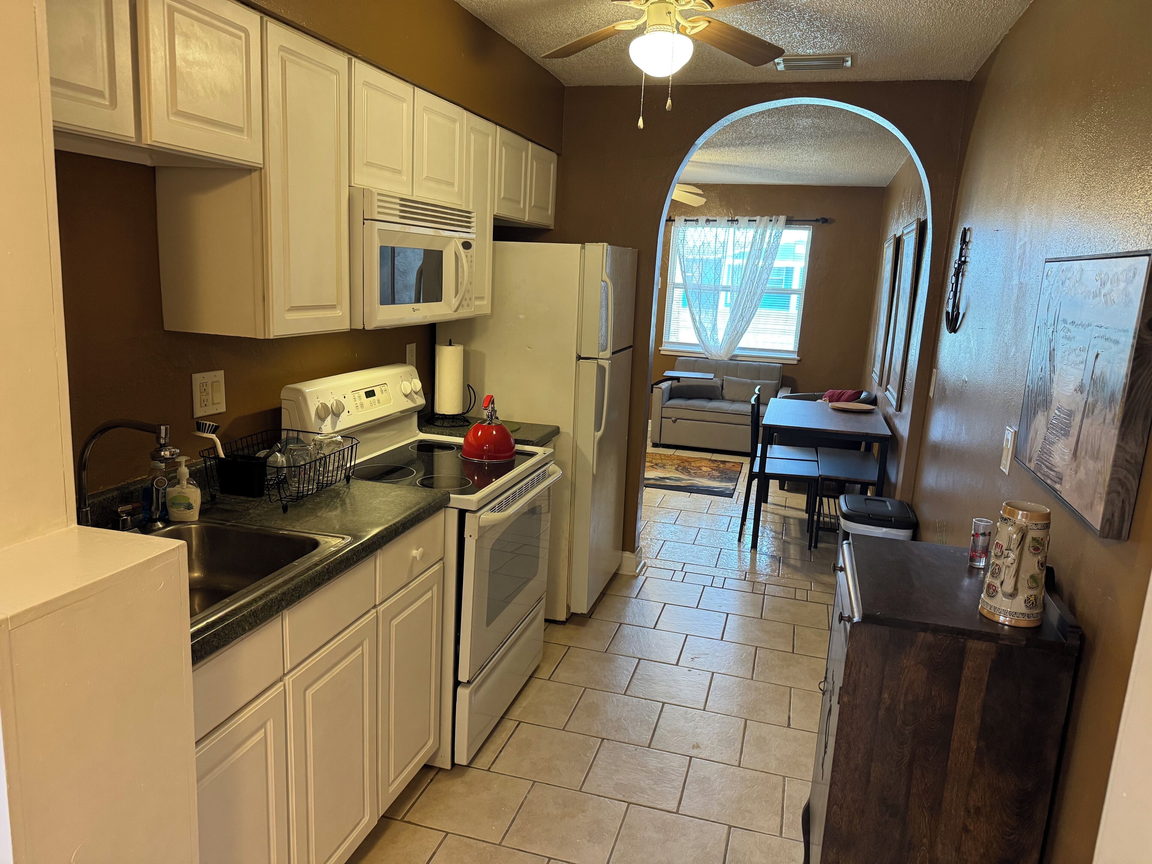 Microwave, oven, stovetop