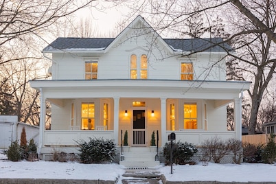 Charming Historic Home, Luxurious Remodel, Walk to Downtown, Tree-Lined Street