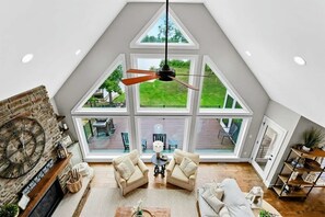 Smart TV, fireplace, video games, offices