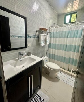 Towels, soap, toilet paper