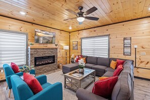 TV connectée, cheminée