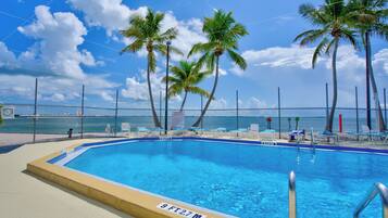 Outdoor pool, a heated pool