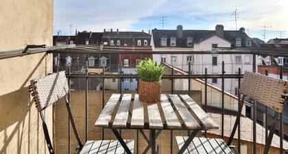 Cross-Ventilated Apartment with Breathtaking View in Mulhouse and with balcony