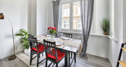 Two-bedroom apartment with balcony and open rooftop views in Mulhouse