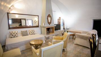 Villa | Living area | Fireplace