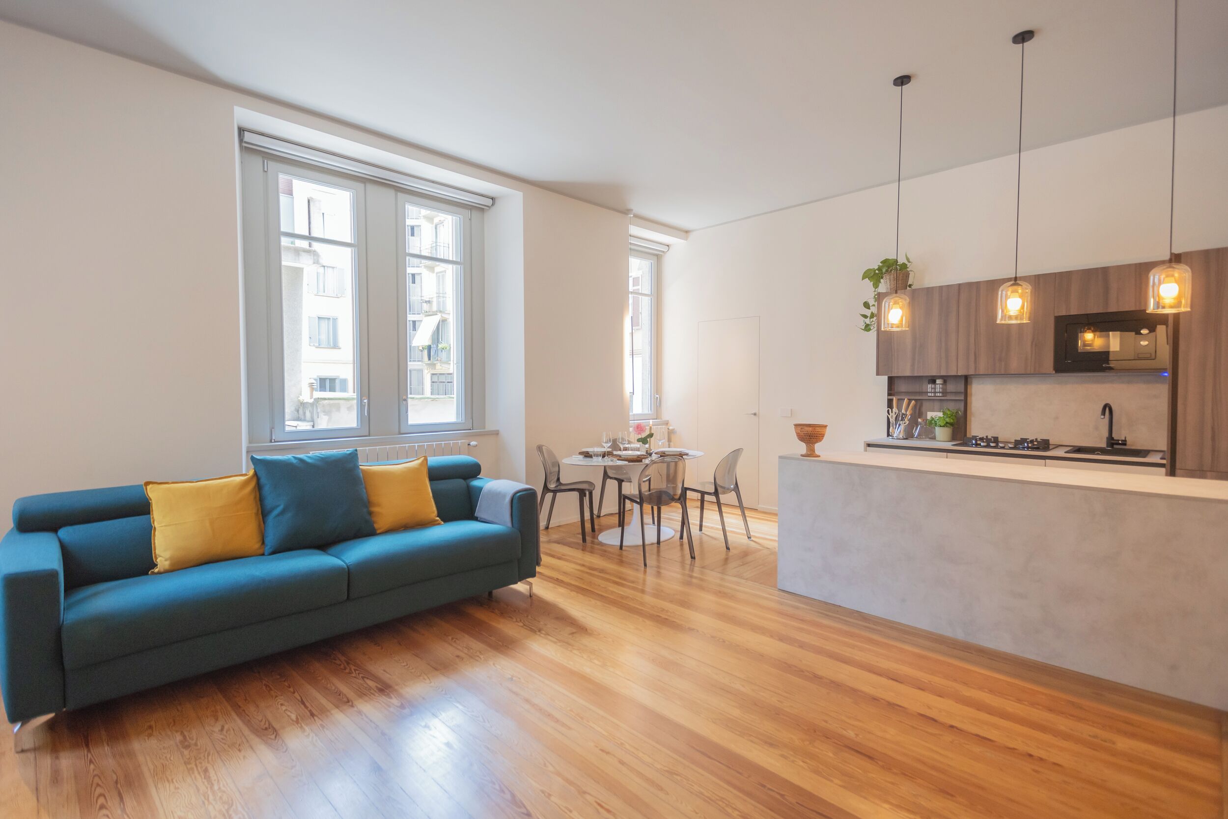 Apartment (2 Bedrooms) | Living area | 32-inch flat-screen TV with cable channels