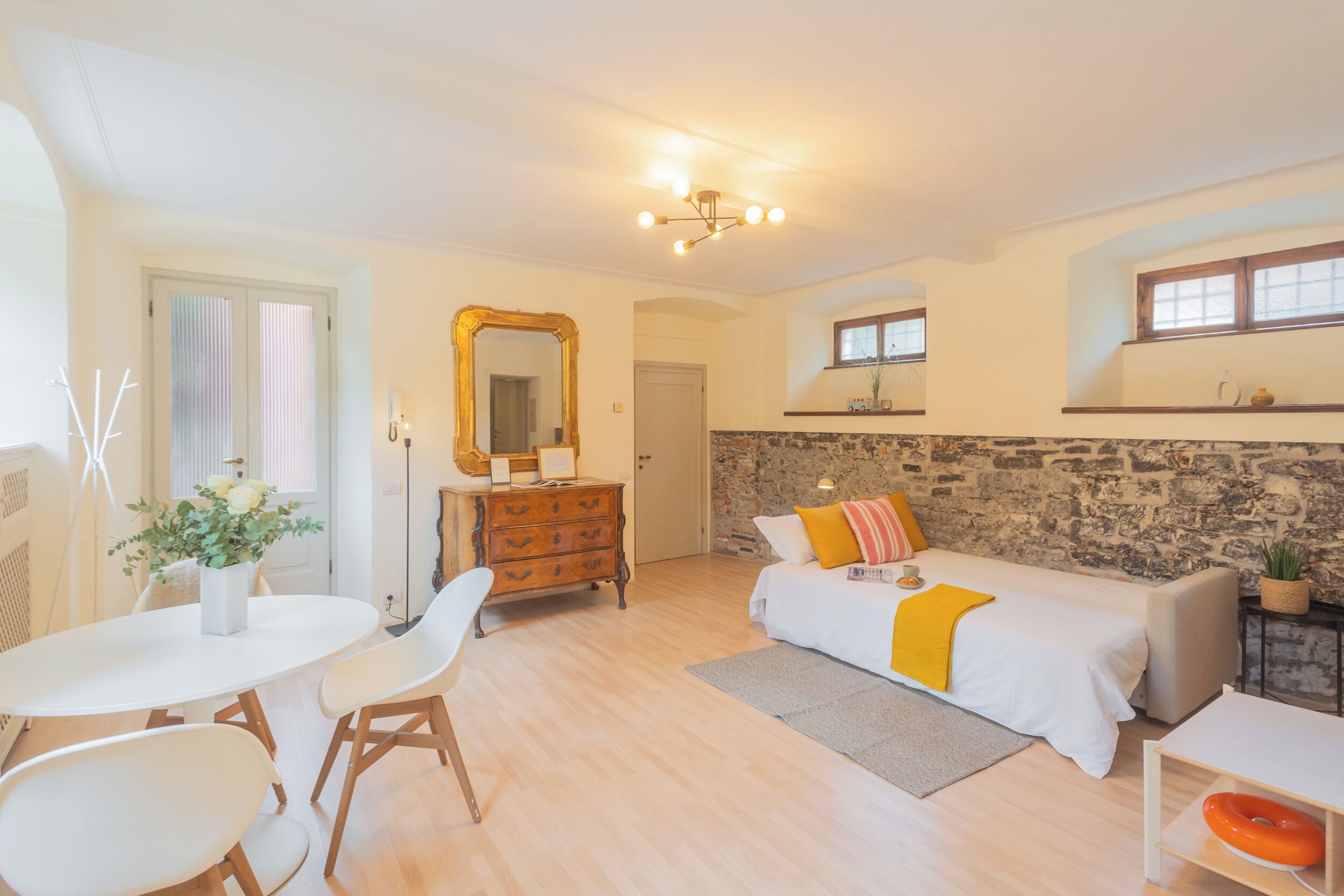 Apartment (1 Bedroom) | Living area | 32-inch flat-screen TV with cable channels