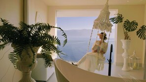 Habitación doble Elite, vista al mar | Escritorio, cortinas blackout y insonorización