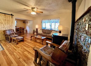 Télévision, cheminée