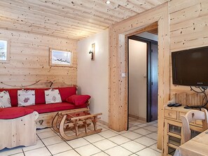 Living area - Apartment in La Clusaz - 6 pers, 3 bedrms, terrace, pets allowed (La Clusaz)