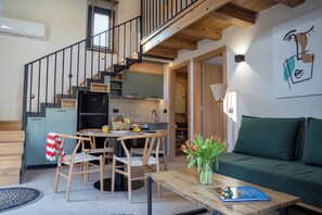 Villa Confort, véranda, vue montagne | Coin séjour