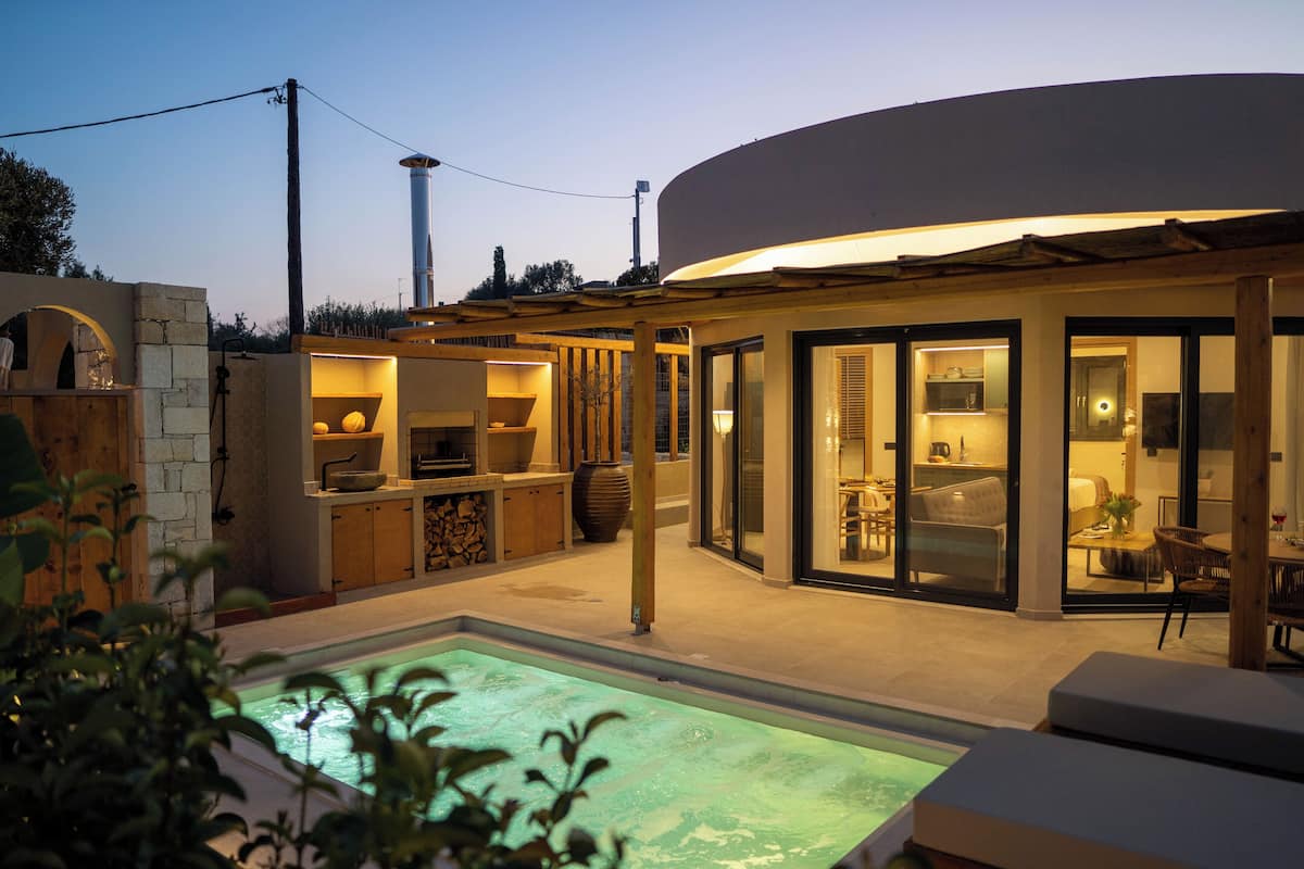 Design Villa, 2 Bedrooms, Private Pool, Mountain View | Terrace/patio