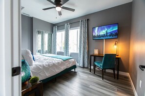 1 dormitorio, escritorio, tabla de planchar con plancha y wifi gratis